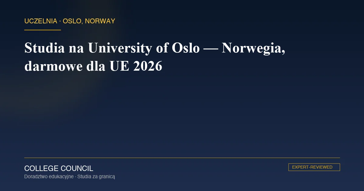University of Oslo — kampus Blindern w stolicy Norwegii, główny budynek wydziału prawa
