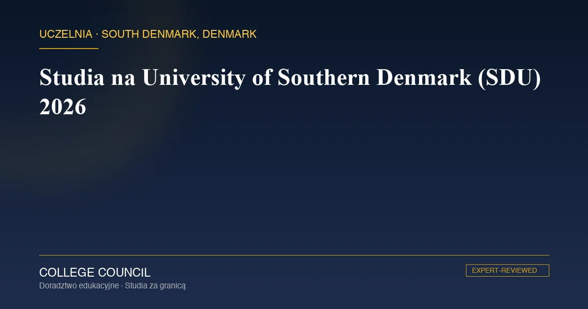 Kampus University of Southern Denmark w Odense