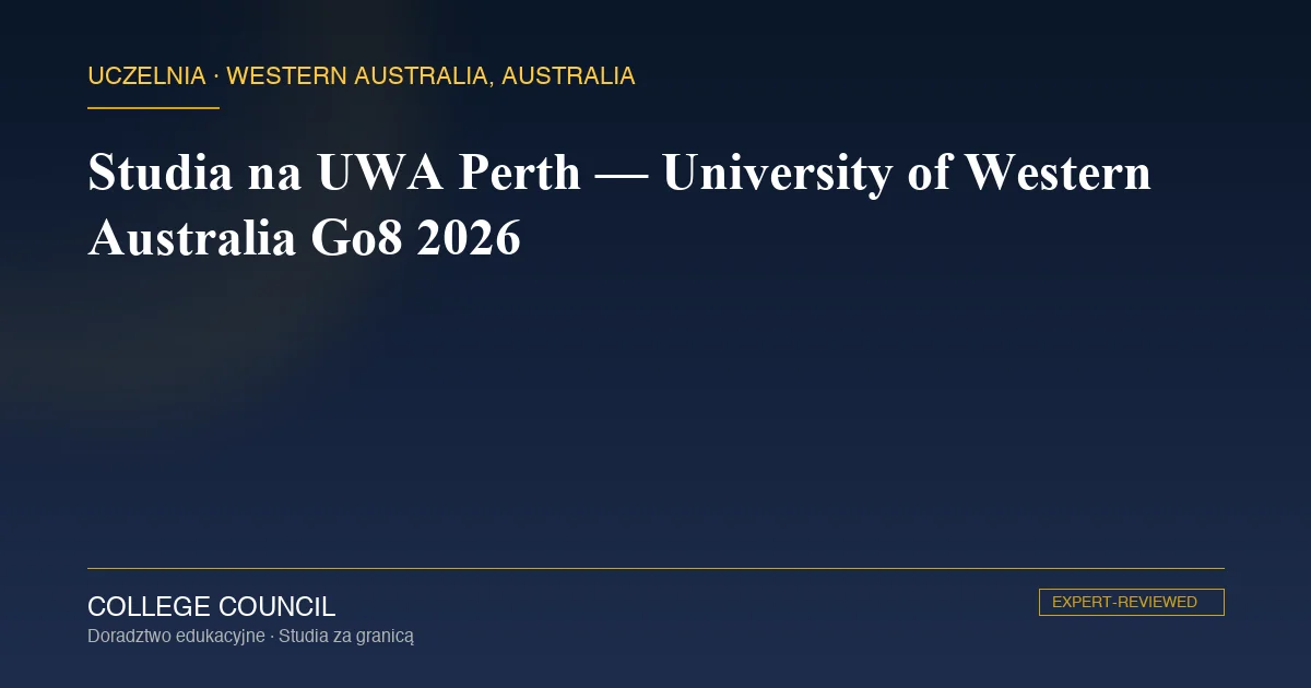 UWA Crawley kampus Perth nad Swan River z Winthrop Hall i palmami