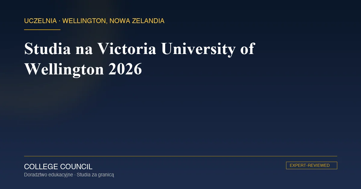 Kampus Kelburn Victoria University of Wellington nad zatoką w stolicy Nowej Zelandii