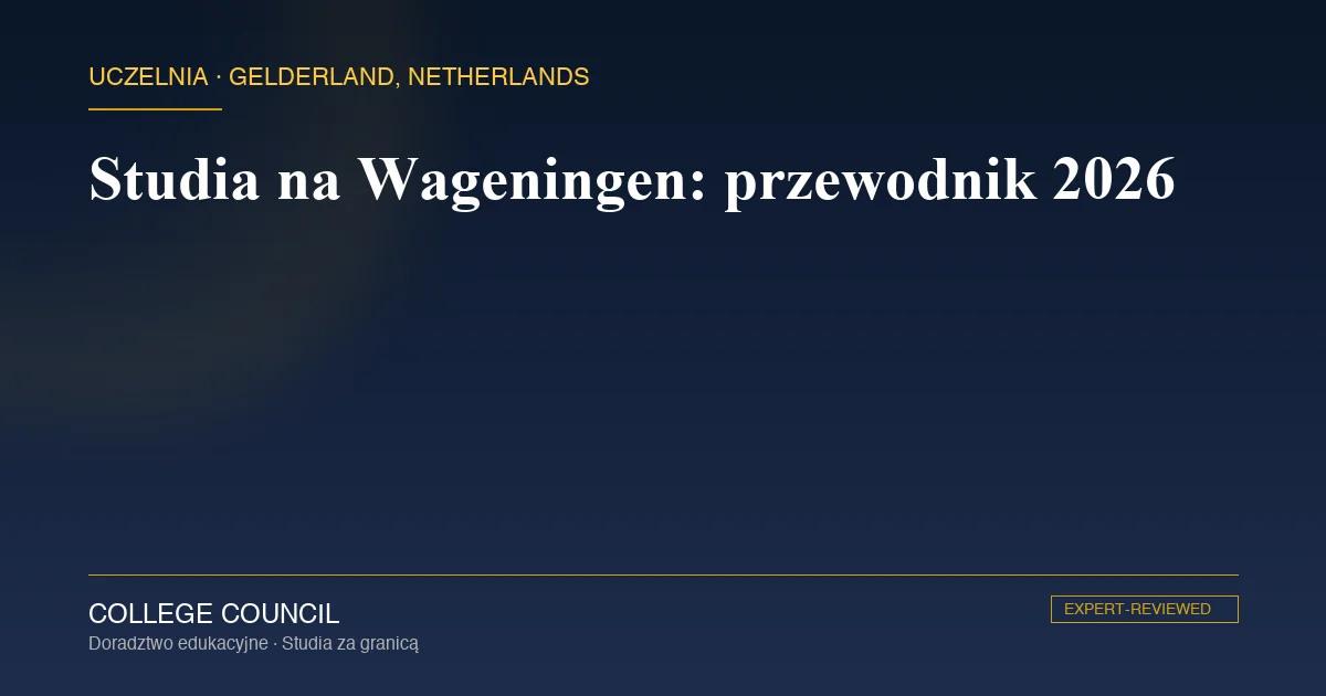 Kampus Wageningen University & Research w holenderskiej Food Valley