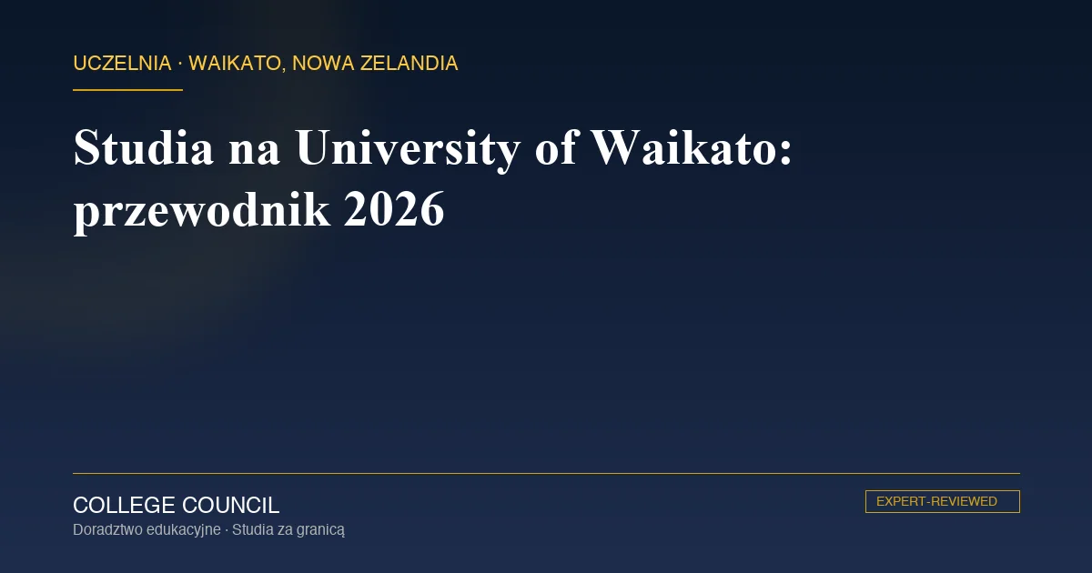 Zielony kampus University of Waikato z jeziorem w Hamilton w Nowej Zelandii