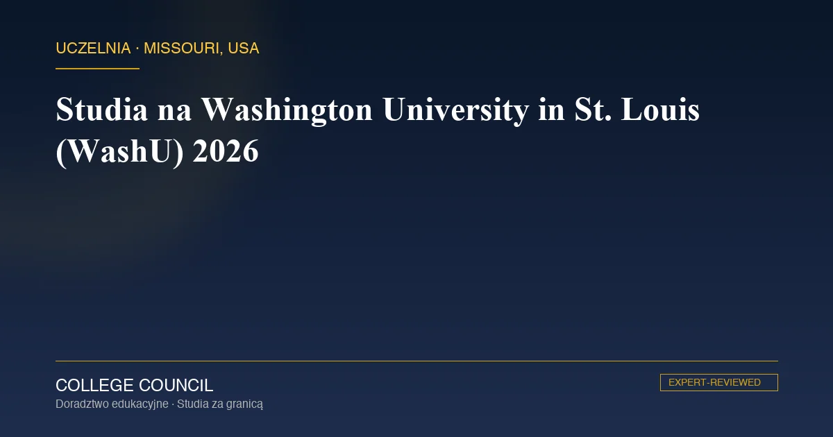 WashU Brookings Hall i kampus w St. Louis