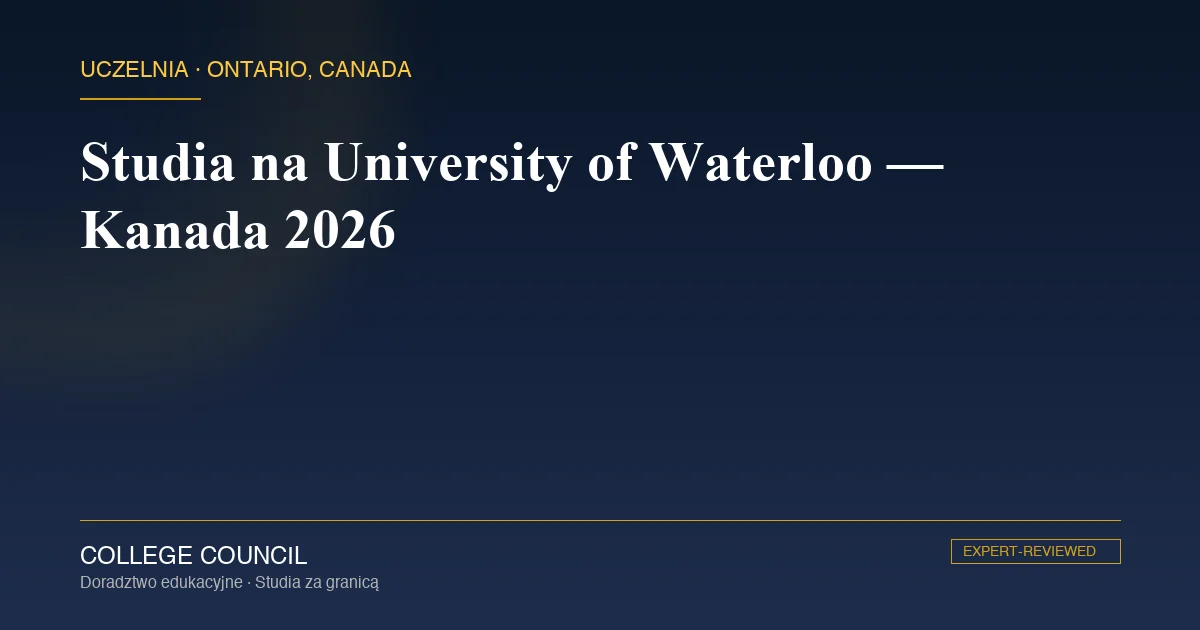Kampus University of Waterloo w Ontario zimą