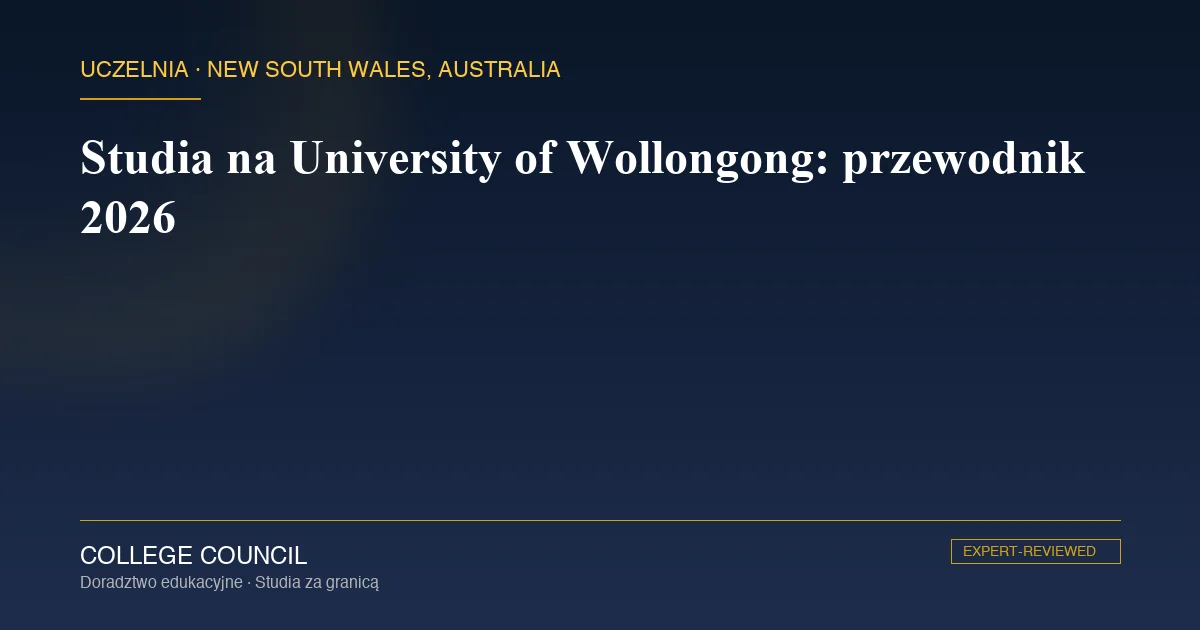 Kampus University of Wollongong z zielenią Duck Pond i Illawarra Escarpment w tle
